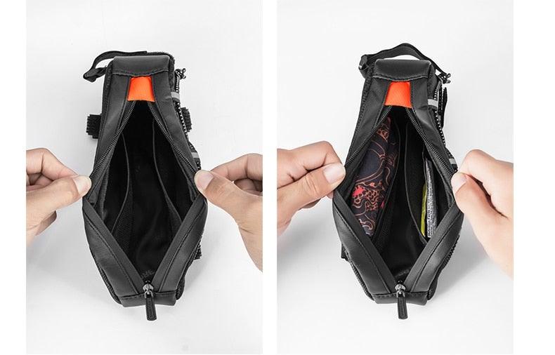 Sacoche de vélo étanche réfléchissante avant de cadre de vélo, grande capacité, ultralégère, sacoche de vélo de cyclisme, sacoche de cadre avant, sac de rangement de vélo résistant à l'eau, grande pochette de vélo