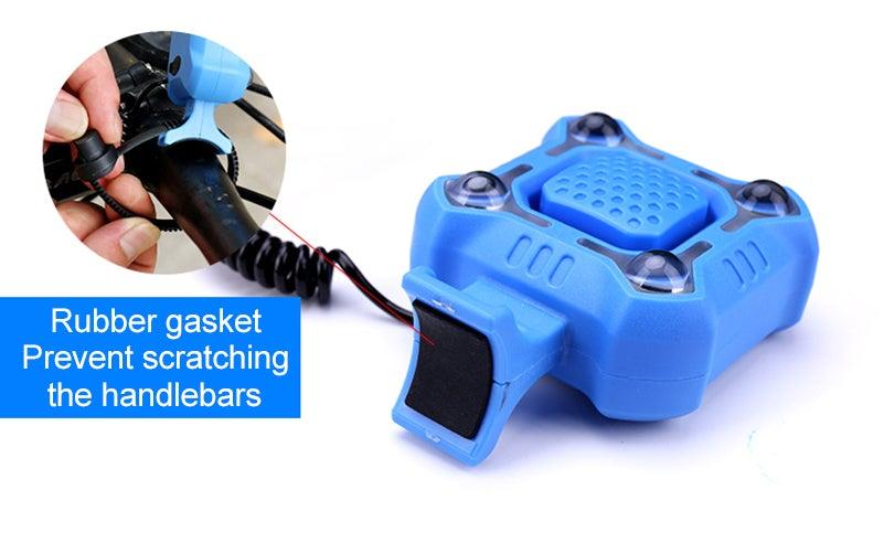 Klaxon de vélo 4 lampes Cyclisme Lumière 1200mAh Klaxon électrique Étanche USB Rechargeable Alarme Sonore Sécurité Klaxon de vélo Yeux brillants Entièrement étanche Lumen Phare rechargeable pour VTT et vélo de route