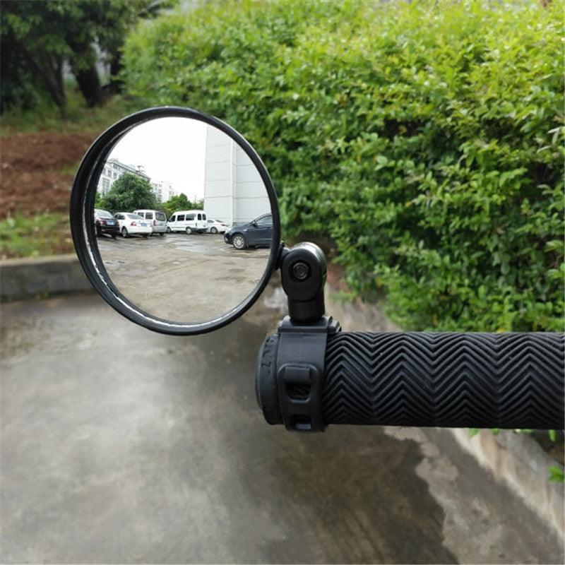 Rétroviseur de vélo électrique pour trottinette, grand angle, convexe, réflecteur arrière, miroir de modification, rétroviseur de trottinette réglable en verre, compatible avec le vélo.