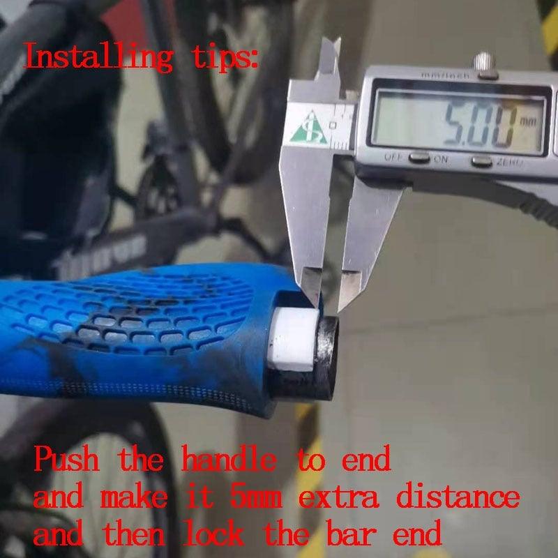 Poignées de vélo ergonomiques, embouts de guidon, poignées confortables, poignées de vélo ergonomiques, absorption des chocs, poignées de VTT, poignées antidérapantes, anneaux en alliage d'aluminium pour vélo