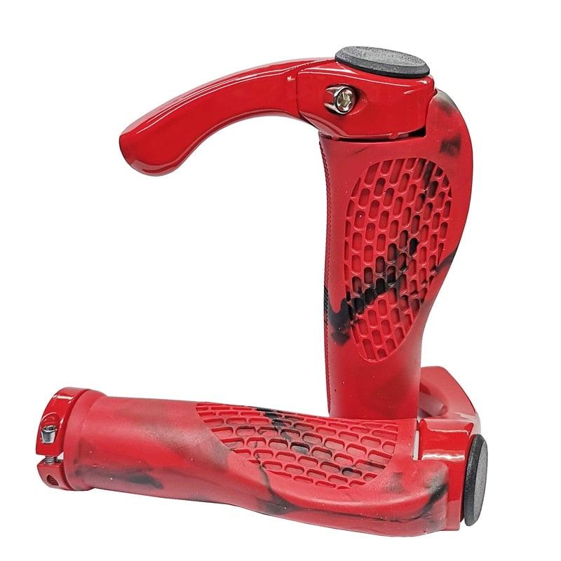 Poignées de vélo ergonomiques, embouts de guidon, poignées confortables, poignées de vélo ergonomiques, absorption des chocs, poignées de VTT, poignées antidérapantes, anneaux en alliage d'aluminium pour vélo