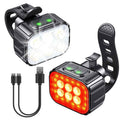 Phare de vélo et feu arrière étanches IP65, anti-chute, rechargeables, pour vélo