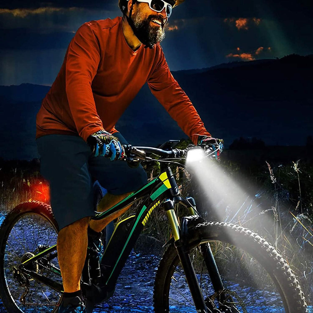 Phare de vélo et feu arrière étanches IP65, anti-chute, rechargeables, pour vélo
