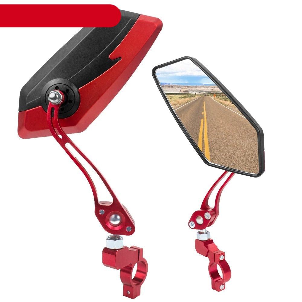 Rétroviseurs de Vélo HD Lentille en Verre Anti-Explosion Rétroviseurs de Guidon de VTT Réglables et Rotatifs Rétroviseurs de Vélo Neufs Lentille Convexe Anti-Rayures Universelle Réglable et Rotative en Verre pour Guidon de Vélo de Route et VTT