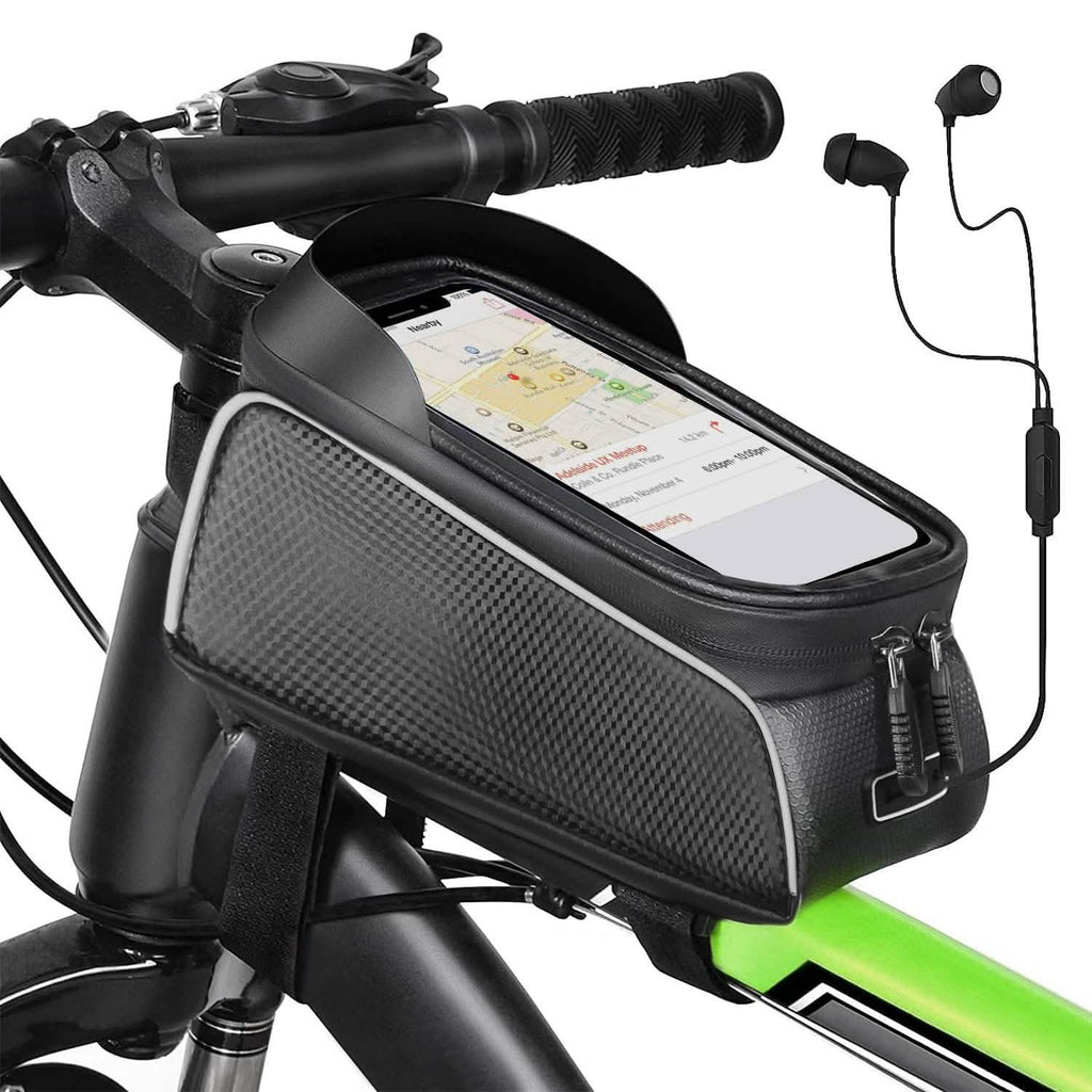 Sac de cadre avant de vélo avec écran tactile et pare-soleil