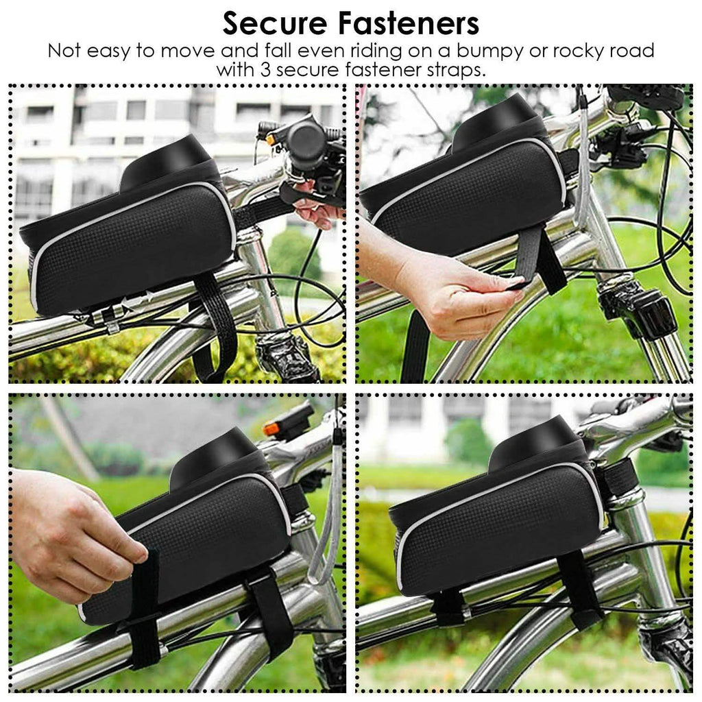 Sac de cadre avant de vélo avec écran tactile et pare-soleil