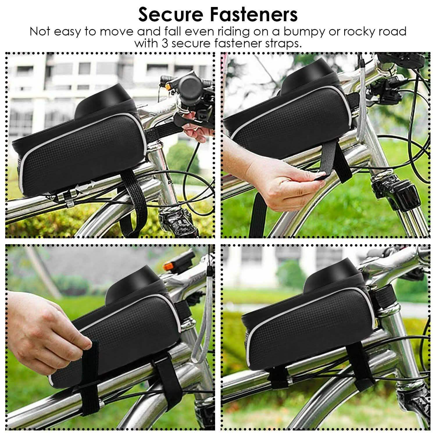 Sac de cadre avant de vélo avec écran tactile et pare-soleil