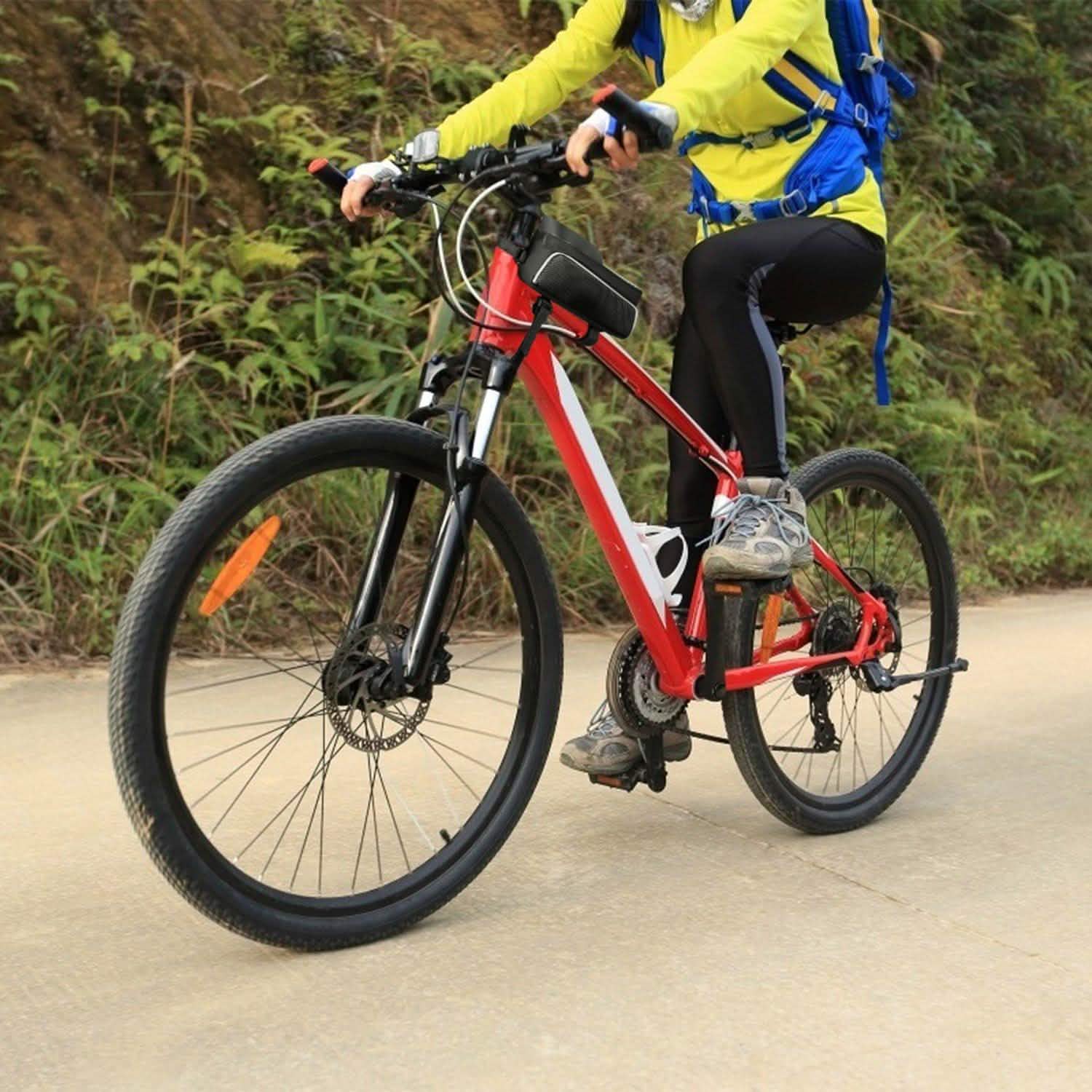 Sac de cadre avant de vélo avec écran tactile et pare-soleil