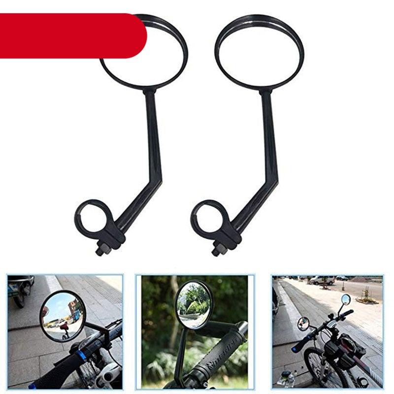 Rétroviseurs arrière de vélo Rotation en degrés Rétroviseurs de vélo adaptés aux VTT et vélos de route Rétroviseur de sécurité Vue arrière réglable Rotatif HD Grand angle Cyclisme Miroir Convexe en Acrylique Transparent