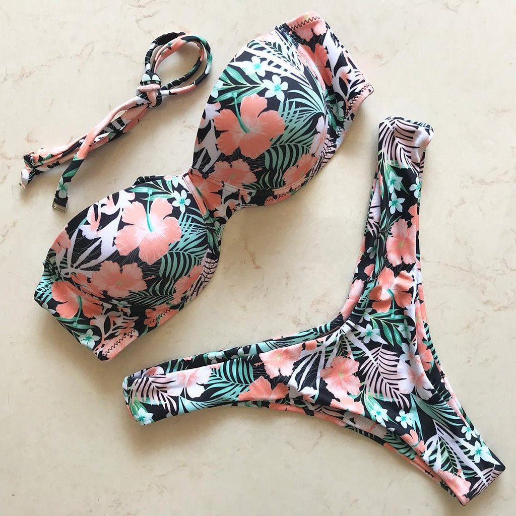 Maillot de bain bikini push-up femme Maillots de bain femme Maillot de bain push-up avec armatures Ensemble bikini rembourré deux pièces Maillots de bain femme deux pièces Ensemble bikini durable avec bonnet Soutien-gorge Maillot de bain moderne