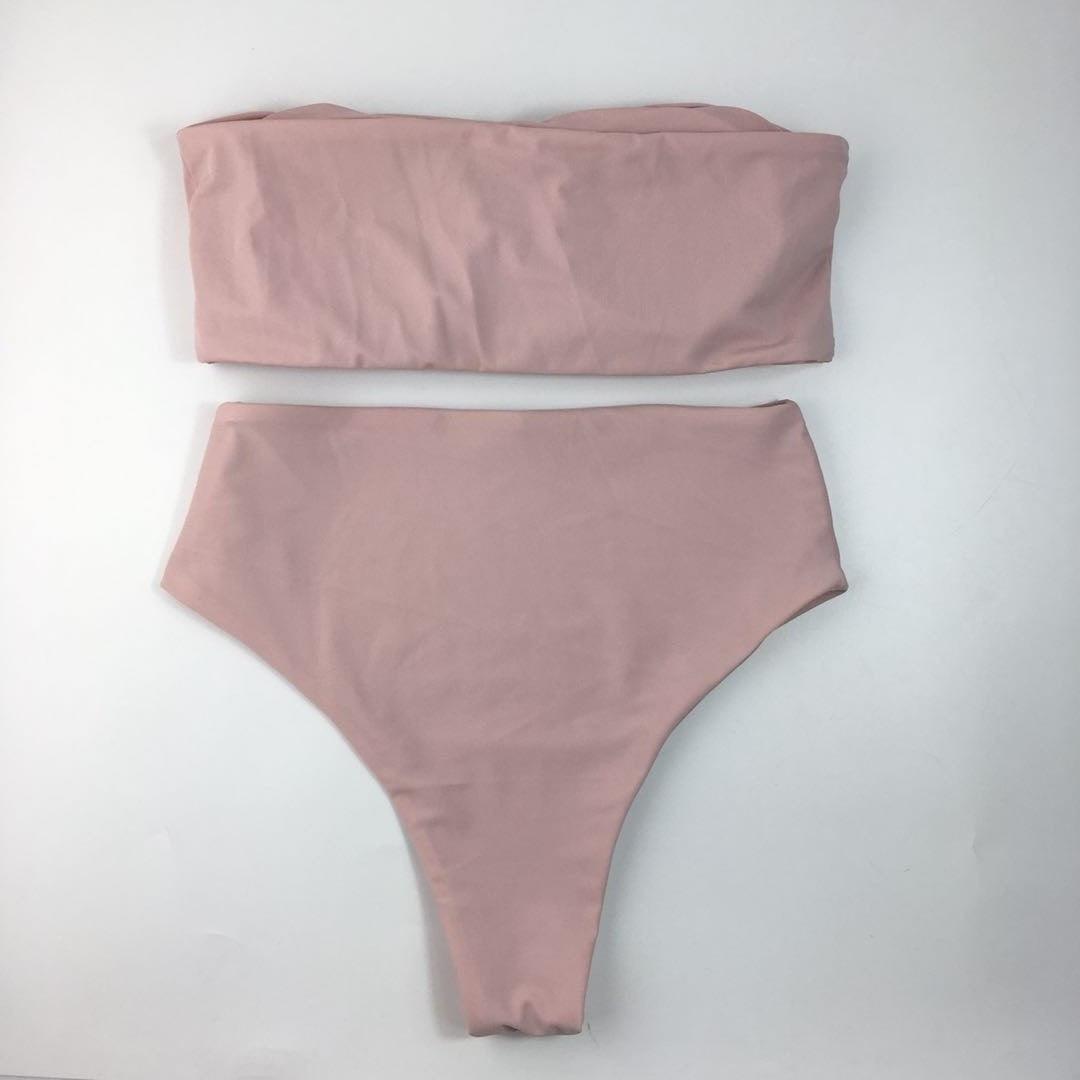 Ensemble de bikini maillot de bain d'été pour femme maillot de bain push-up brésilien bikini femme deux pièces maillot de bain bustier rembourré taille haute