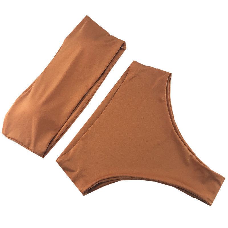 Ensemble de bikini maillot de bain d'été pour femme maillot de bain push-up brésilien bikini femme deux pièces maillot de bain bustier rembourré taille haute