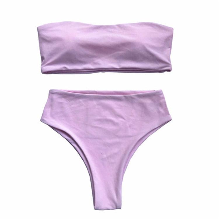 Ensemble de bikini maillot de bain d'été pour femme maillot de bain push-up brésilien bikini femme deux pièces maillot de bain bustier rembourré taille haute