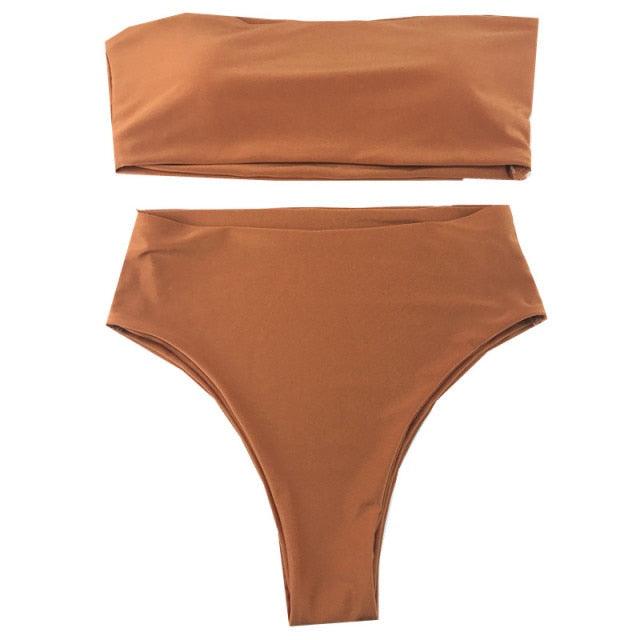 Ensemble de bikini maillot de bain d'été pour femme maillot de bain push-up brésilien bikini femme deux pièces maillot de bain bustier rembourré taille haute