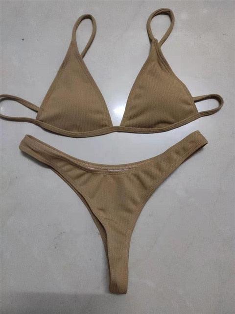 Ensemble de bikini - Maillot de bain petite coupe, style échancré, de plage, noir et blanc, micro-maillot de bain string, micro-bikinis string pour femmes, maillots de bain rembourrés échancrés