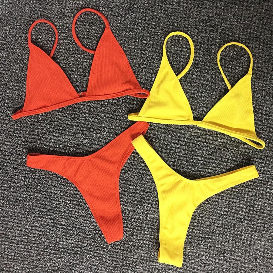 Ensemble de bikini - Maillot de bain petite coupe, style échancré, de plage, noir et blanc, micro-maillot de bain string, micro-bikinis string pour femmes, maillots de bain rembourrés échancrés