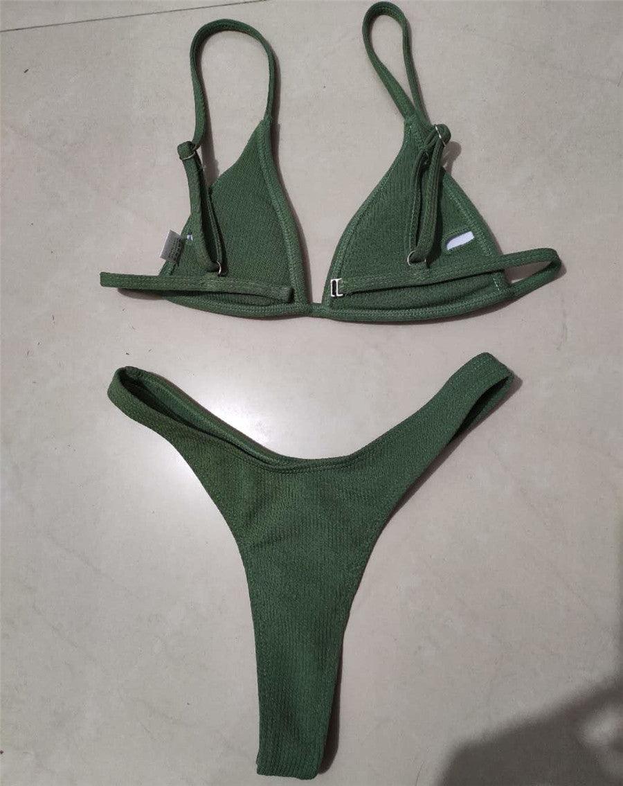 Ensemble de bikini - Maillot de bain petite coupe, style échancré, de plage, noir et blanc, micro-maillot de bain string, micro-bikinis string pour femmes, maillots de bain rembourrés échancrés