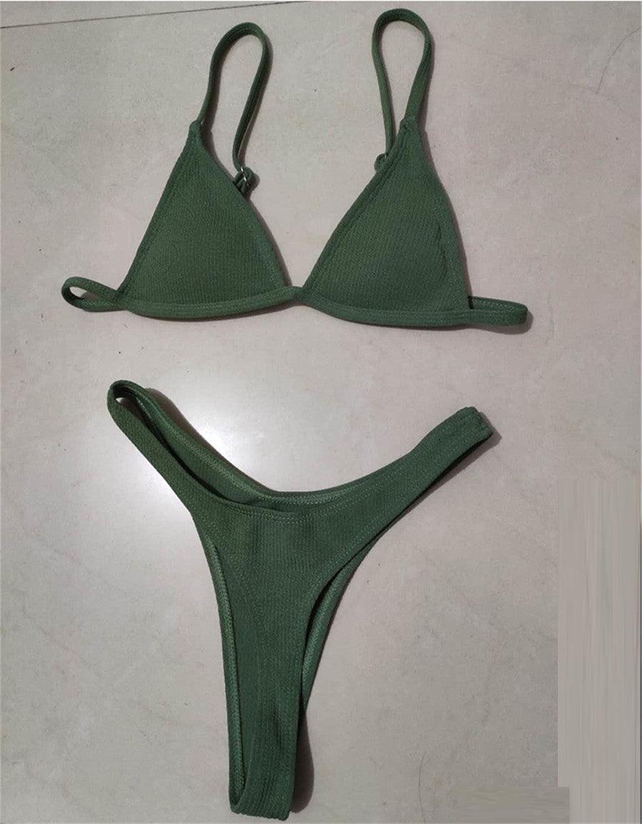 Ensemble de bikini - Maillot de bain petite coupe, style échancré, de plage, noir et blanc, micro-maillot de bain string, micro-bikinis string pour femmes, maillots de bain rembourrés échancrés