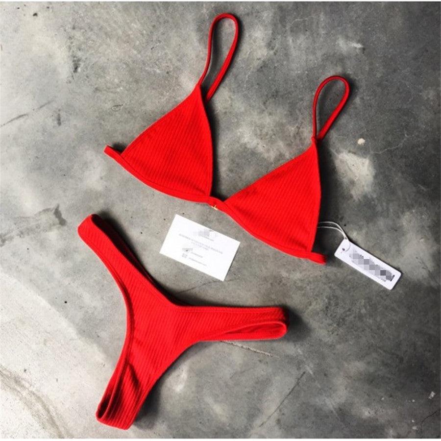 Ensemble de bikini - Maillot de bain petite coupe, style échancré, de plage, noir et blanc, micro-maillot de bain string, micro-bikinis string pour femmes, maillots de bain rembourrés échancrés