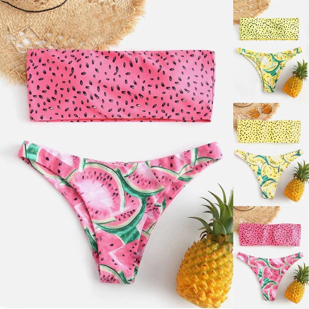 Ensemble bikini taille basse push-up pour femme Maillot de bain push-up femme Maillot de bain bikini taille haute élastique Ensemble bikini Maillots de bain 2 pièces Ensembles bikini bandage Maillot de bain rose pour femme