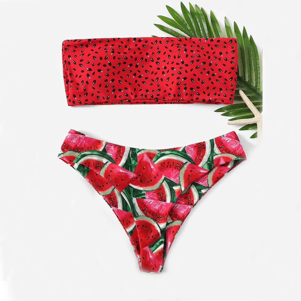 Ensemble bikini taille basse push-up pour femme Maillot de bain push-up femme Maillot de bain bikini taille haute élastique Ensemble bikini Maillots de bain 2 pièces Ensembles bikini bandage Maillot de bain rose pour femme