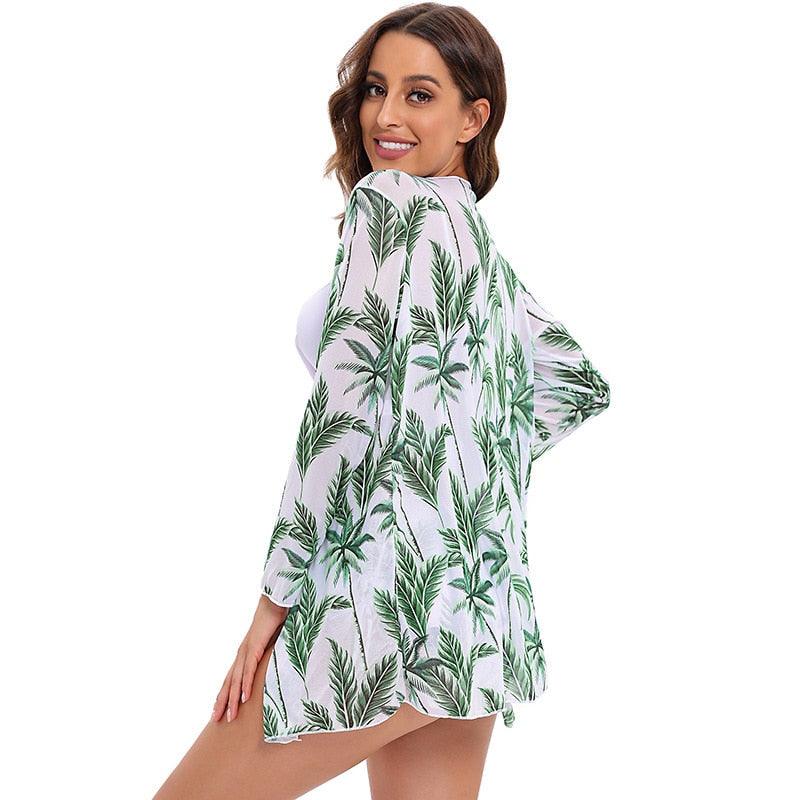 Maillot de bain push-up 3 pièces pour femme avec paréo, ensemble bikini 3 pièces tendance pour femme avec haut tie-dye, jupe paréo, maillot de bain push-up