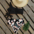 Maillot de bain deux pièces push-up pour femme, imprimé, léger, une épaule, taille haute, confortable