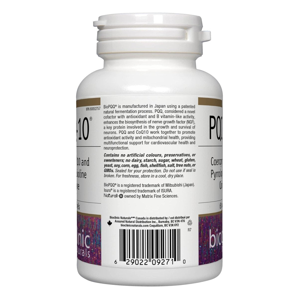Bioclinic Naturals CerebroVital PQQ-10 60 Gélules