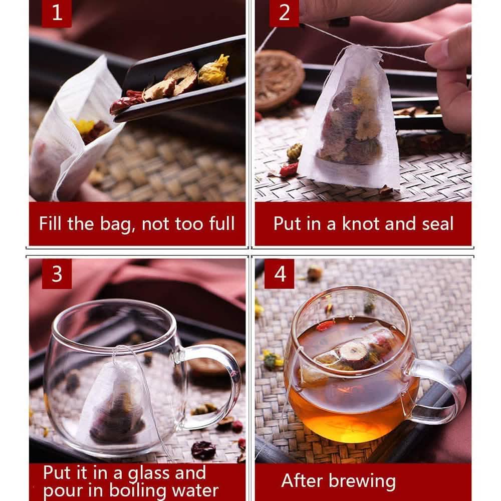 Sachets de thé filtrants biodégradables