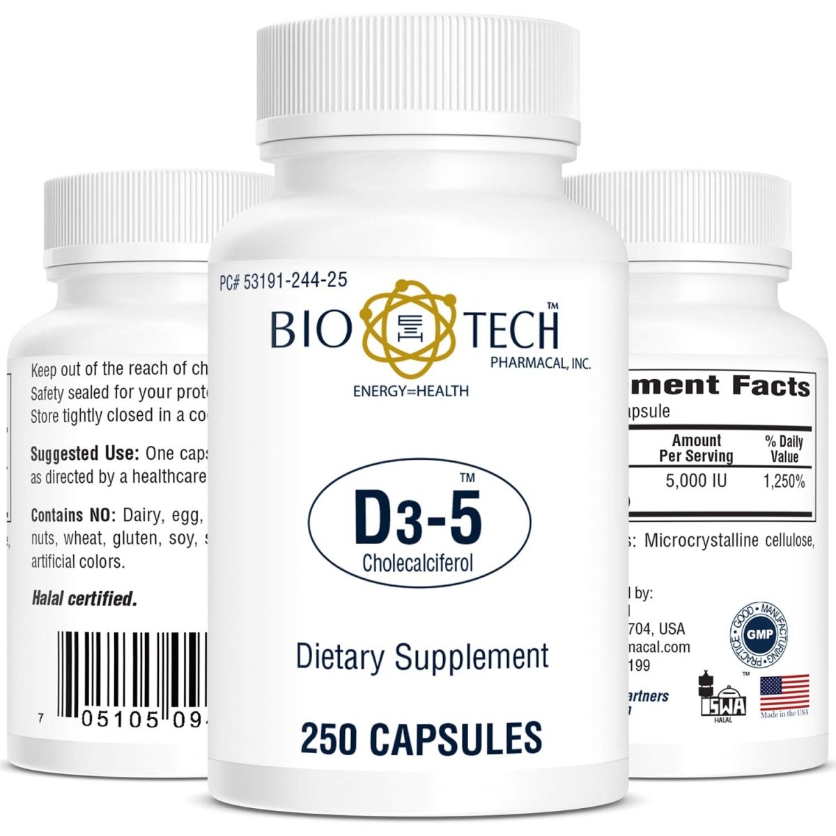 BioTech D3-5 250 gélules