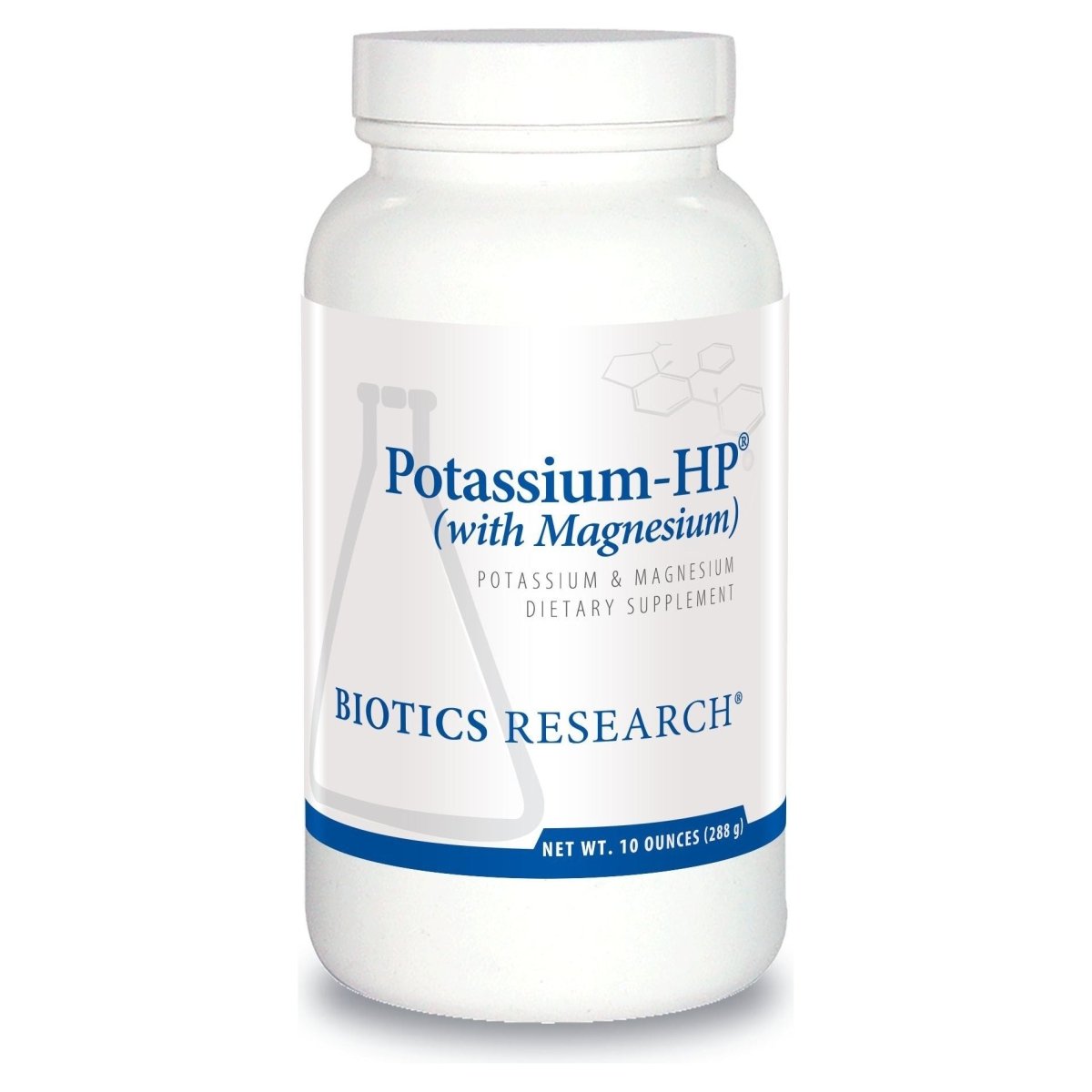 Biotics Research Potassium HP Potassium avec Magnésium. Formule en poudre. Électrolyte. Soutient la santé cardiovasculaire, rénale et osseuse. Minéral essentiel pour la fonction vasculaire et musculaire. 10 onces
