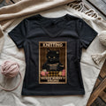 Knitting Because murder is wrong Lady V-neck