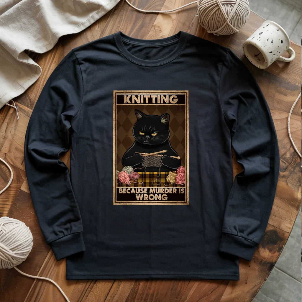 T-shirt à manches longues Tricot car le meurtre est mal