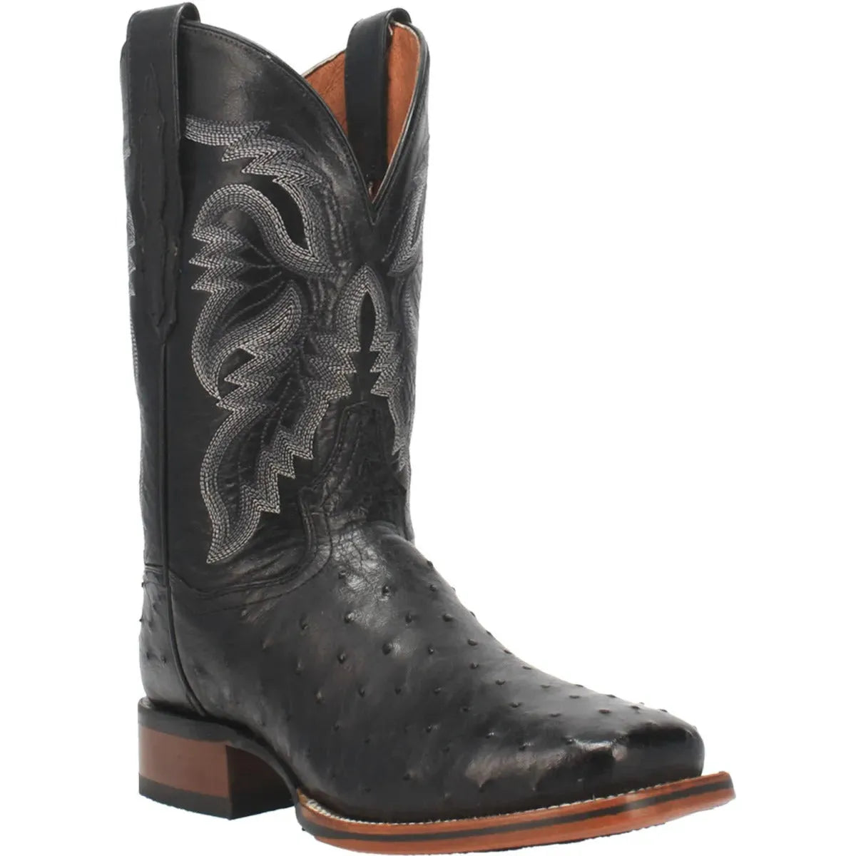 Dan Post Alamosa – Bottes de cowboy en cuir d'autruche pour homme