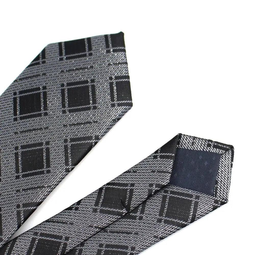 Cravate Fine en Polyester Imprimé à Pois Noirs pour Homme, Cravate de Bureau Élégante et Formelle