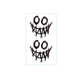 Tatouage temporaire de clown noir, autocollant de corps, bras, taille, faux tatouages imperméables, petit design élégant pour hommes et femmes