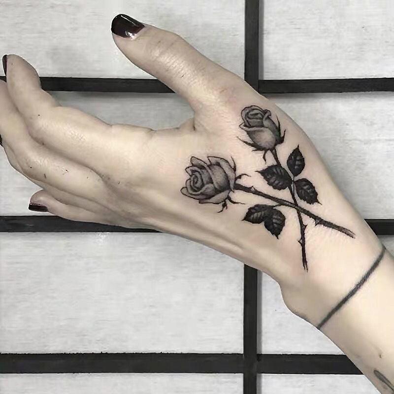 Tatouage temporaire de clown noir, autocollant de corps, bras, taille, faux tatouages imperméables, petit design élégant pour hommes et femmes