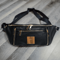 Sac bandoulière en cuir noir