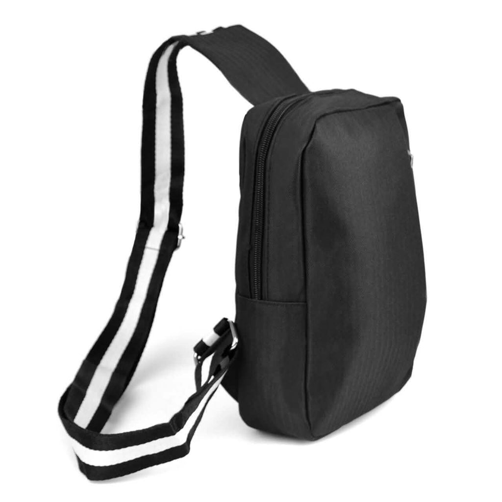 Sac à bandoulière noir avec port de chargement USB