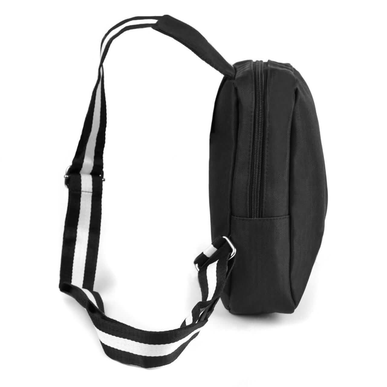 Sac à bandoulière noir avec port de chargement USB