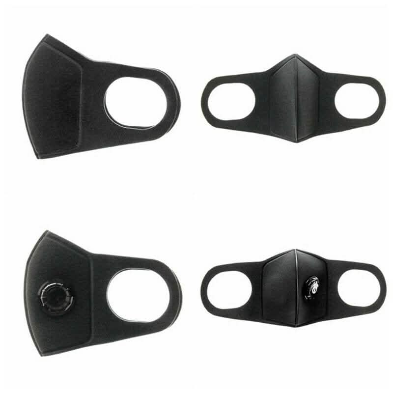 Masque facial noir avec filtre