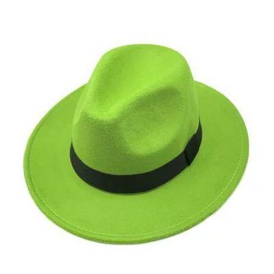 Chapeau fedora noir unisexe à large bord Chapeau fedora automne hiver Casquette large Chapeau d'hiver en laine Chapeau classique Homme Élégant Chapeau de gentleman pour fête