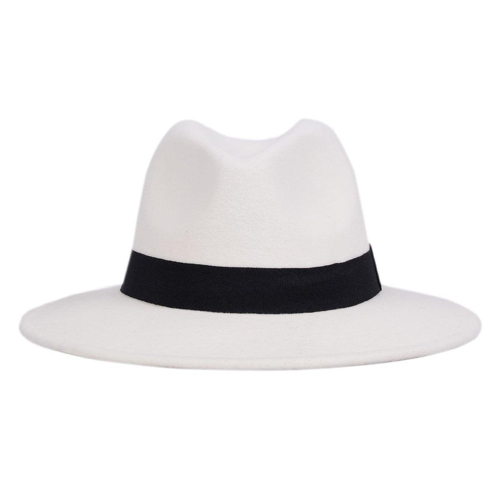 Chapeau fedora noir unisexe à large bord Chapeau fedora automne hiver Casquette large Chapeau d'hiver en laine Chapeau classique Homme Élégant Chapeau de gentleman pour fête