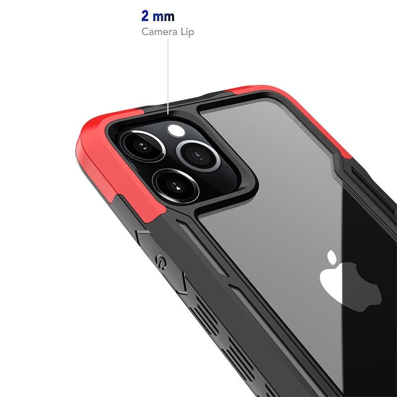 Coque de protection antichoc de luxe noire et verte pour iPhone 13 12 Pro 11 Pro Max, bumper transparent et rigide, légère et fine, coque de protection antichoc pour iPhone