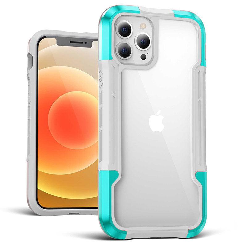 Coque de protection antichoc de luxe noire et verte pour iPhone 13 12 Pro 11 Pro Max, bumper transparent et rigide, légère et fine, coque de protection antichoc pour iPhone