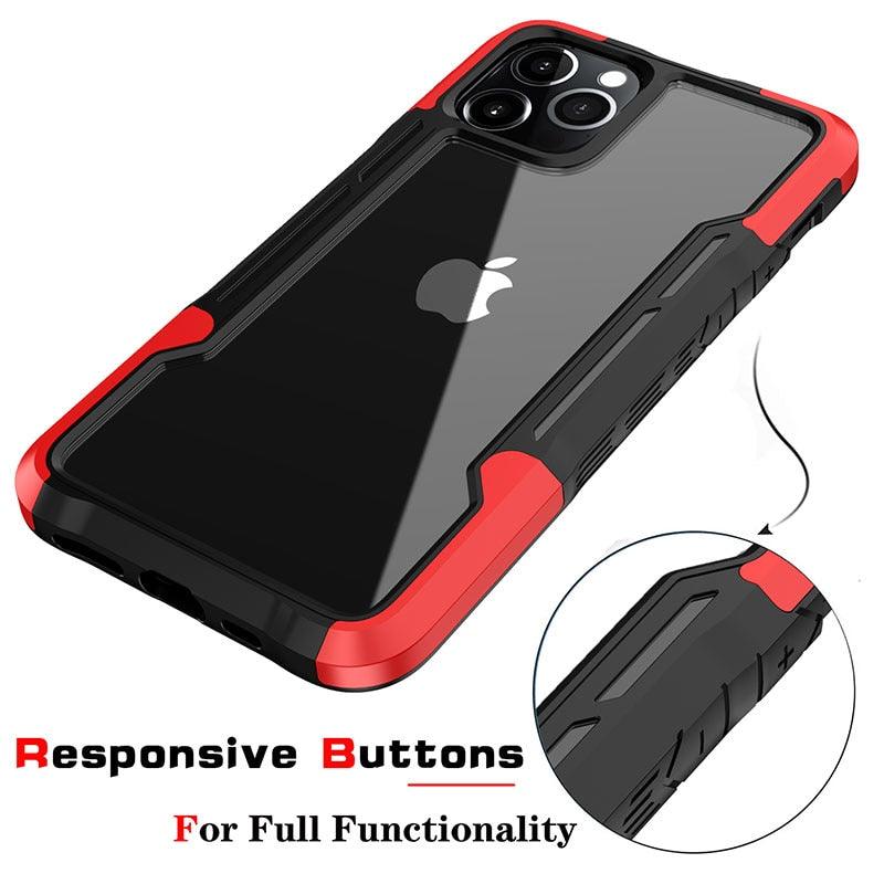 Coque de protection antichoc de luxe noire et verte pour iPhone 13 12 Pro 11 Pro Max, bumper transparent et rigide, légère et fine, coque de protection antichoc pour iPhone