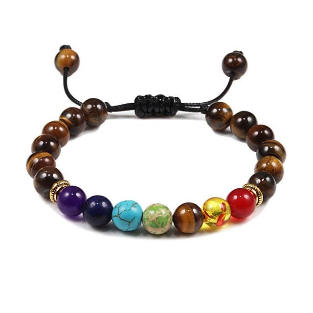Bracelet perles œil de tigre et pierre de lave noire avec pendentif couronne pour hommes femmes - Bracelets tressés faits à la main et ajustables pour couples, perles diffuseur d'huiles essentielles avec pendentif couronne roi et reine