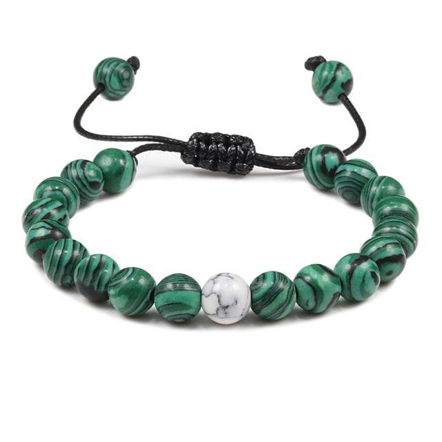 Bracelet perles œil de tigre et pierre de lave noire avec pendentif couronne pour hommes femmes - Bracelets tressés faits à la main et ajustables pour couples, perles diffuseur d'huiles essentielles avec pendentif couronne roi et reine