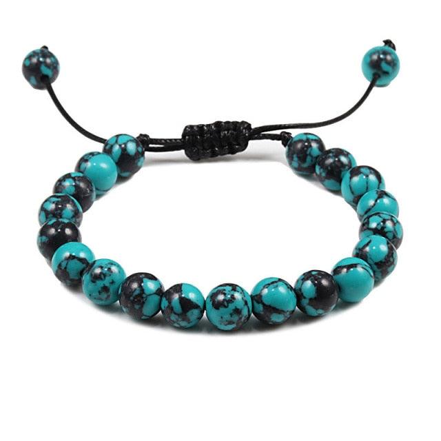 Bracelet perles œil de tigre et pierre de lave noire avec pendentif couronne pour hommes femmes - Bracelets tressés faits à la main et ajustables pour couples, perles diffuseur d'huiles essentielles avec pendentif couronne roi et reine