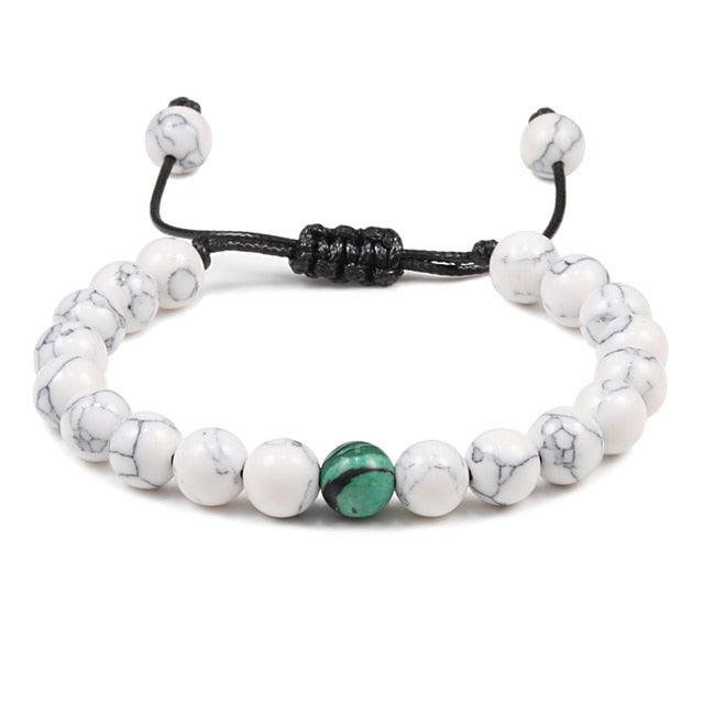 Bracelet perles œil de tigre et pierre de lave noire avec pendentif couronne pour hommes femmes - Bracelets tressés faits à la main et ajustables pour couples, perles diffuseur d'huiles essentielles avec pendentif couronne roi et reine